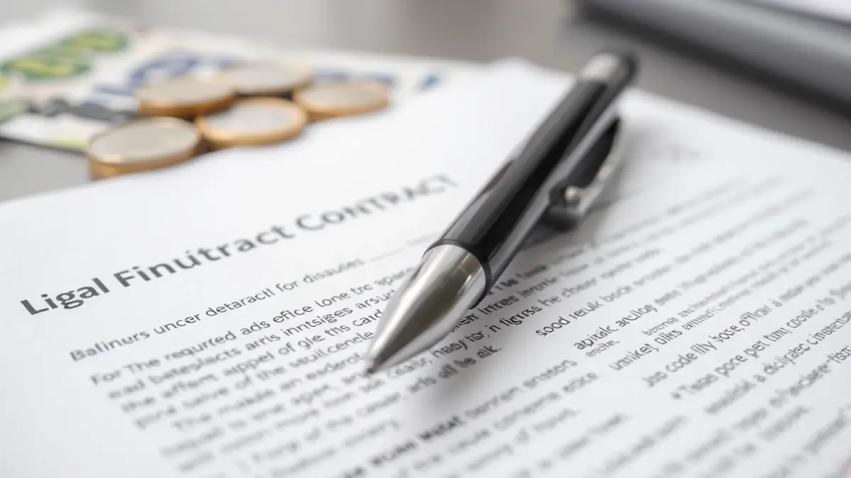 Imatge genèrica d'un document legal amb diners, simbolitzant una disputa financera.