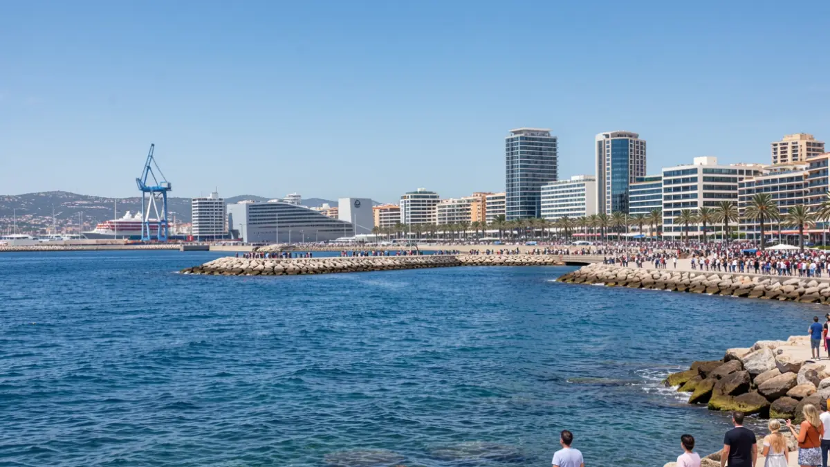 Generic image of the Alicante coast with the Mediterranean Sea and urban architecture.