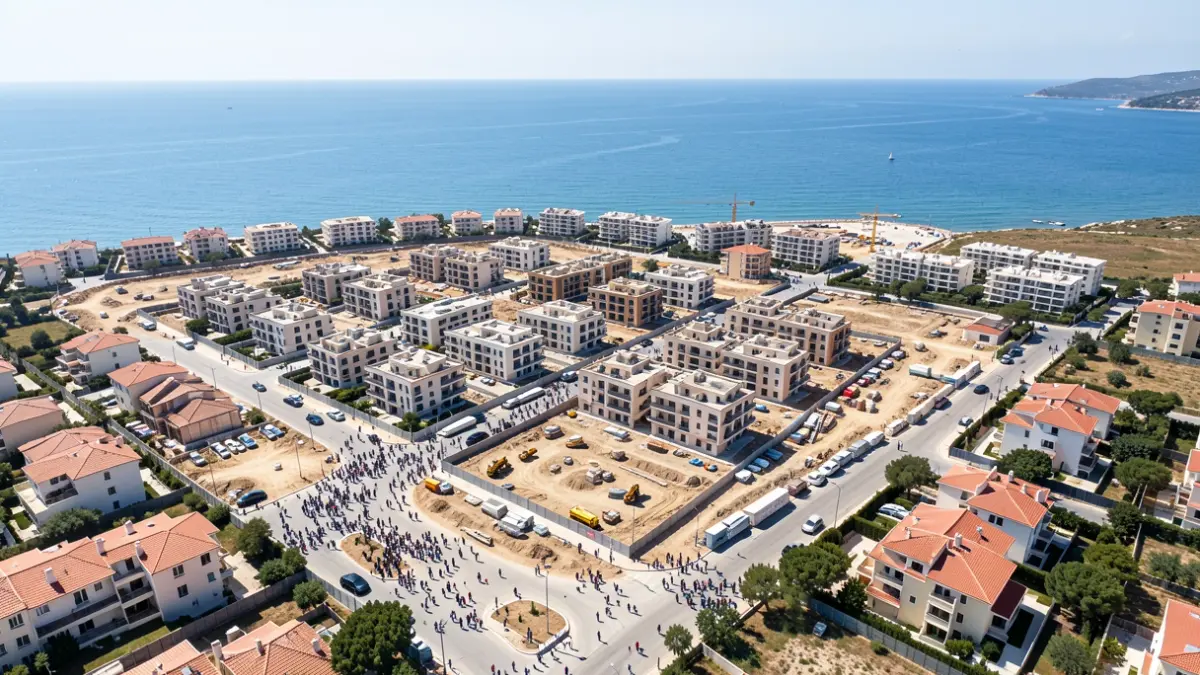 Imatge genèrica d'obres urbanístiques a la costa.