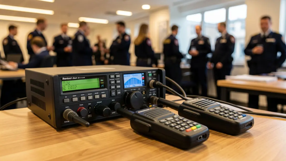 Imagen genérica de dispositivos de radiocomunicación y equipos de emergencia.