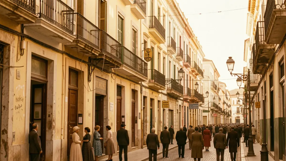 Imatge genèrica d'un carrer antic d'Alacant amb arquitectura del segle XX.