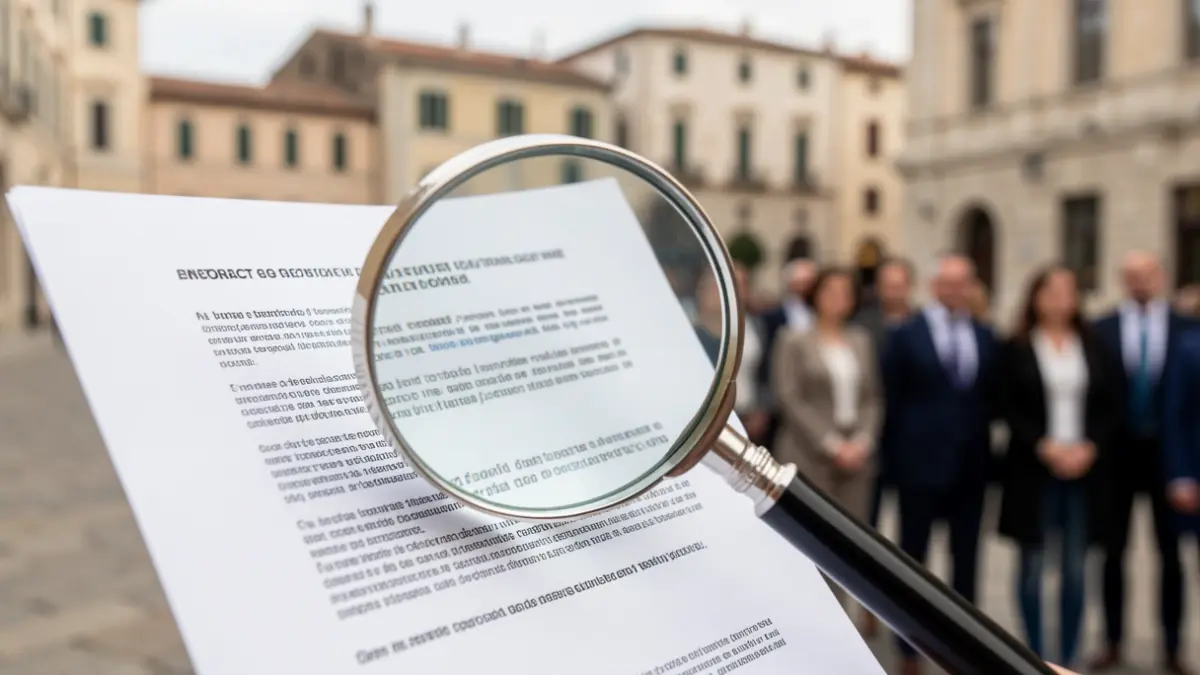 Imatge genèrica d'un document sota lupa, simbolitzant una investigació.