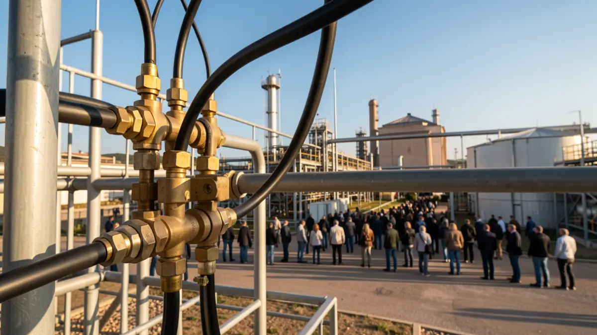 Imagen genérica de infraestructura eléctrica en un polígono industrial.