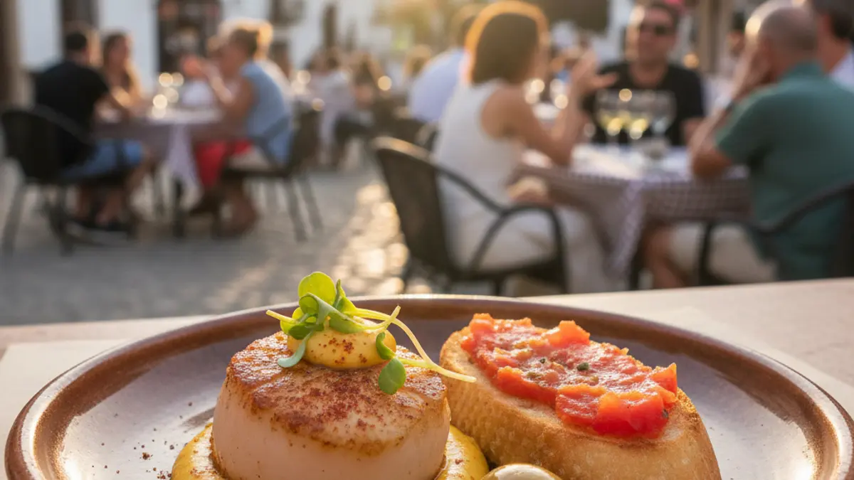 Imatge genèrica d'una tapa elaborada en un ambient de terrassa mediterrània.
