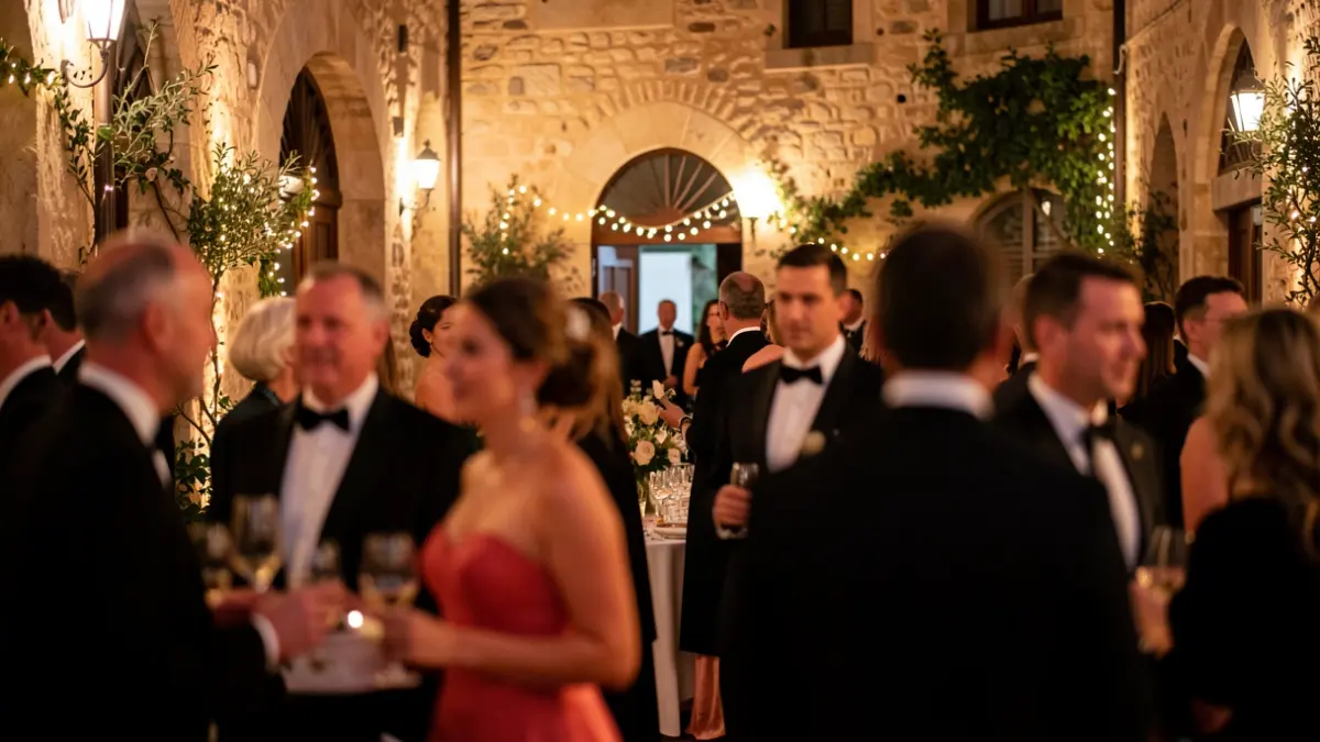 Generic image of a festive gala with Mediterranean ambiance.