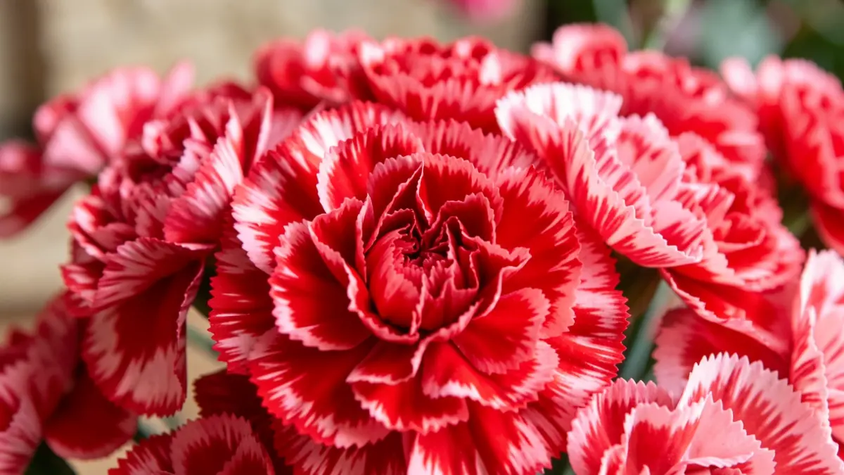 Imatge genèrica de detalls de flors de clavell formant un tapís floral.