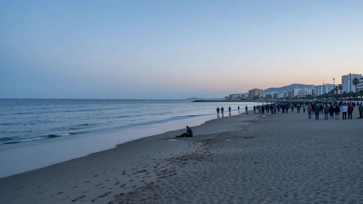 Generic image of the beach where a missing person is being searched for.