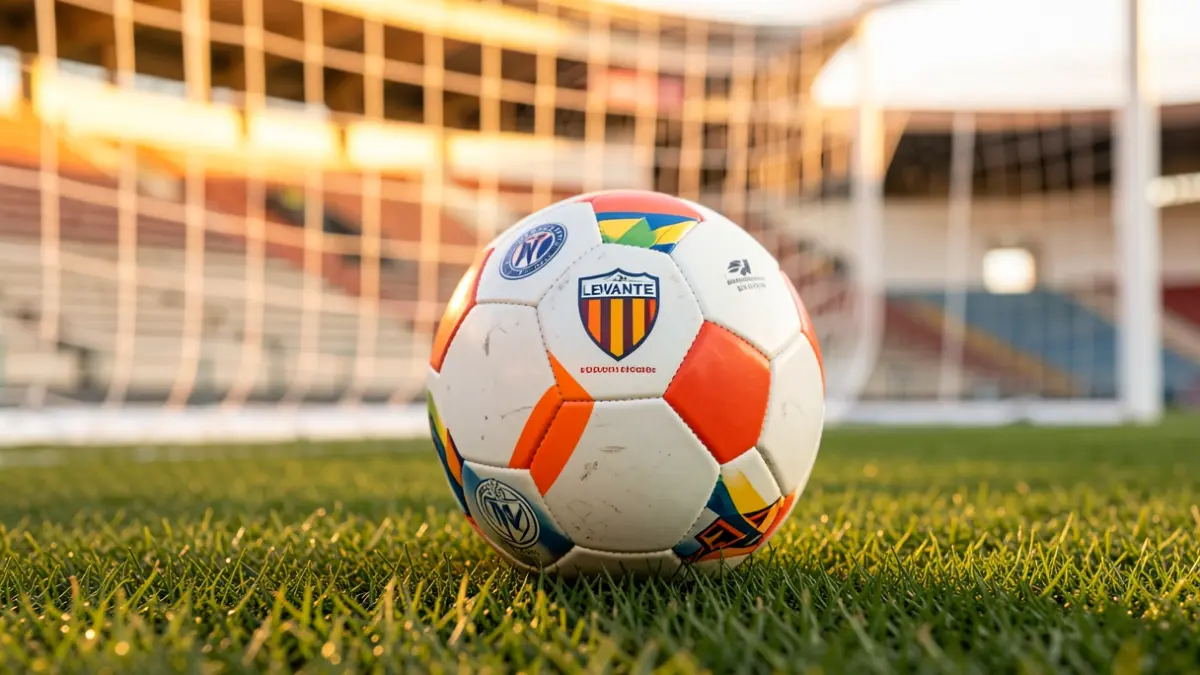 Generic image of a Levante UD soccer ball on a stadium's grass.