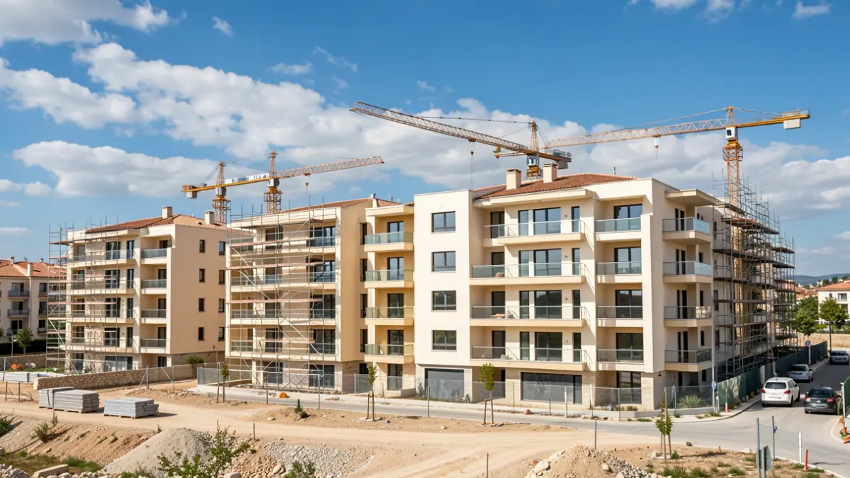 Imatge genèrica d'obres de construcció d'habitatges.