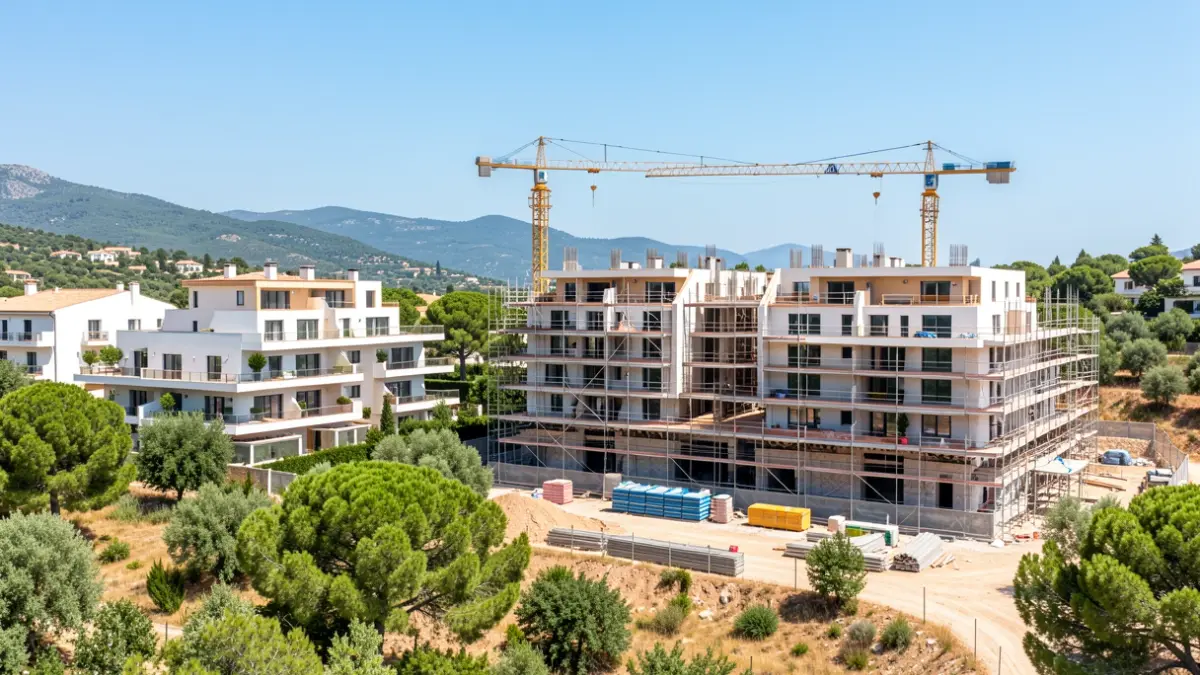 Imatge genèrica d'obres de construcció d'habitatges.