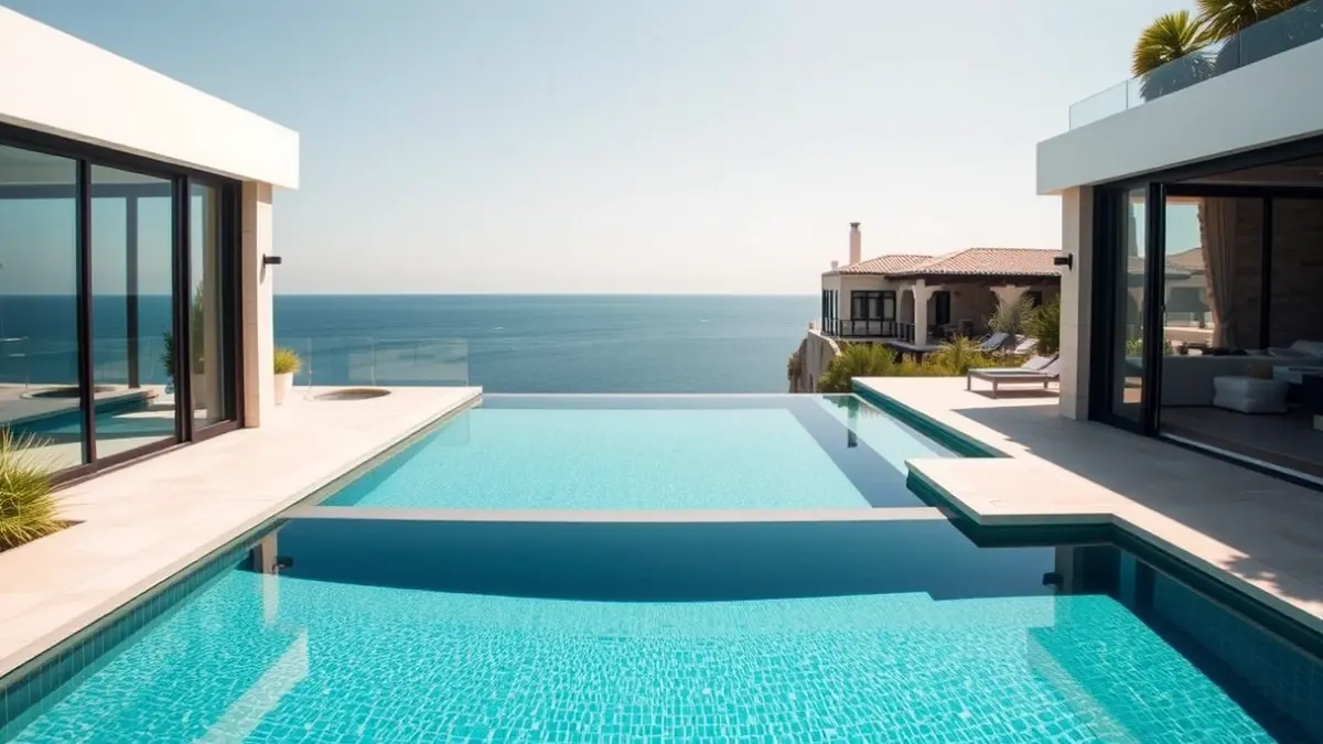 Imagen de una villa de lujo moderna en la costa de Dénia, con vistas al mar.