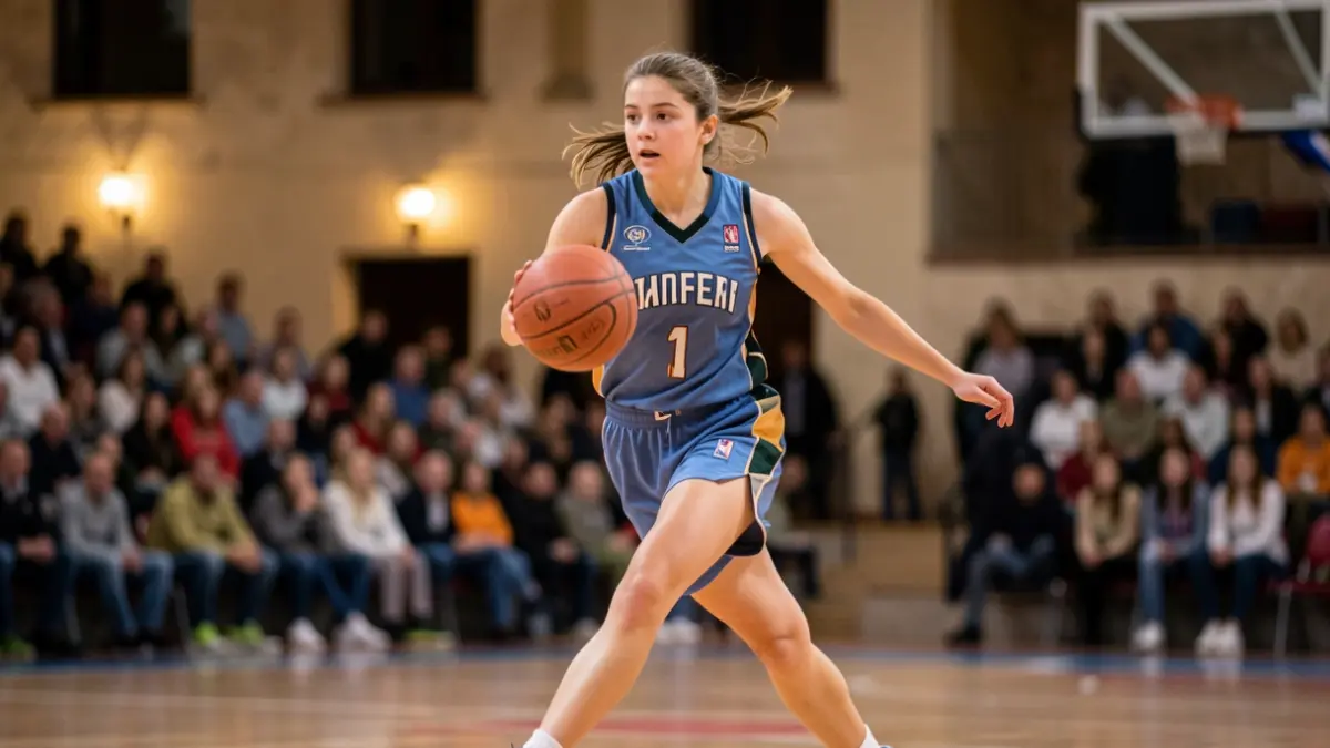 Imagen genérica de una jugadora de baloncesto en acción.