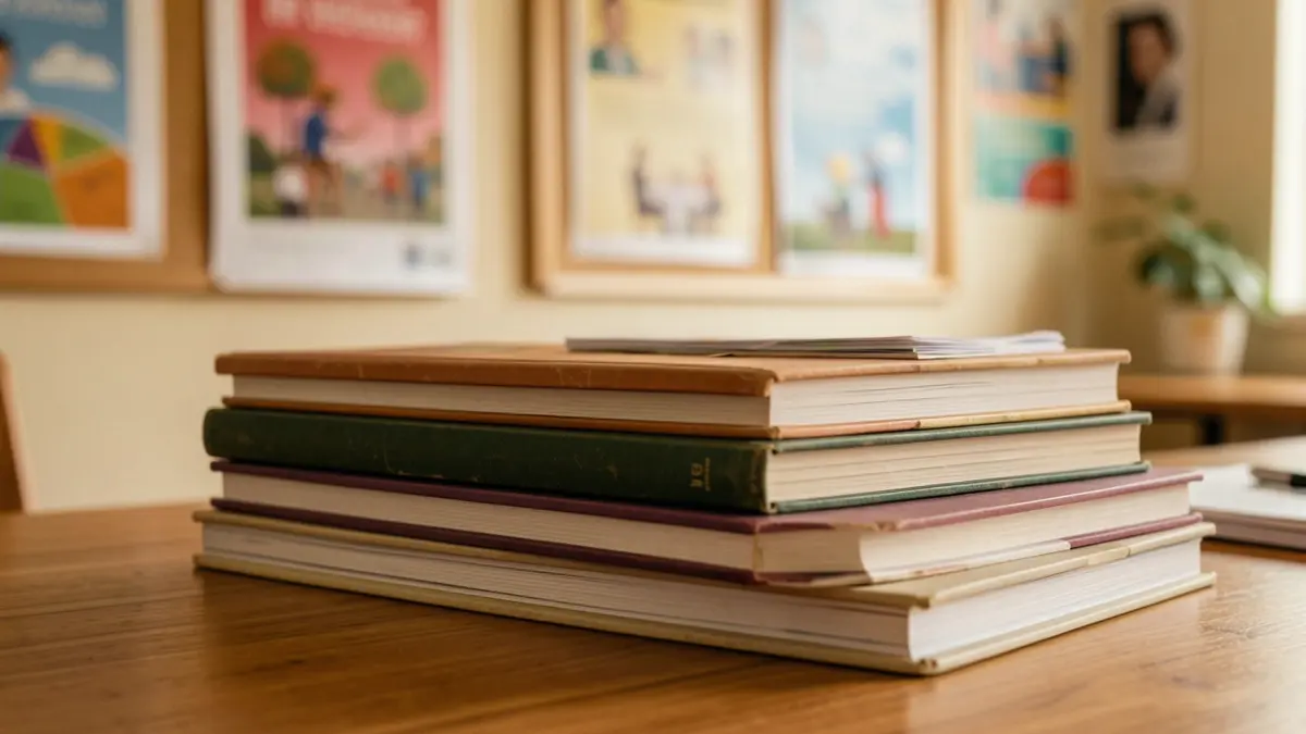 Generic image of books and educational materials on a desk, symbolizing the challenges in public education.