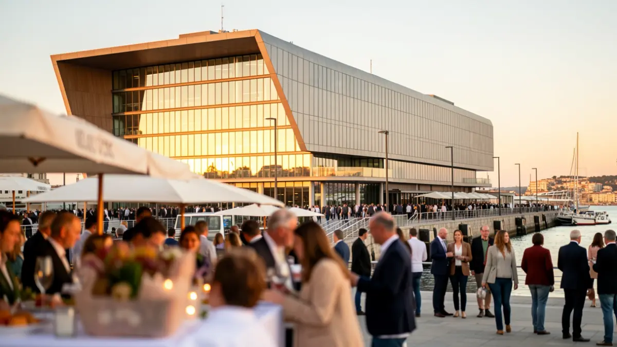 Generic image of the Veles e Vents building in Valencia during a gastronomic event.