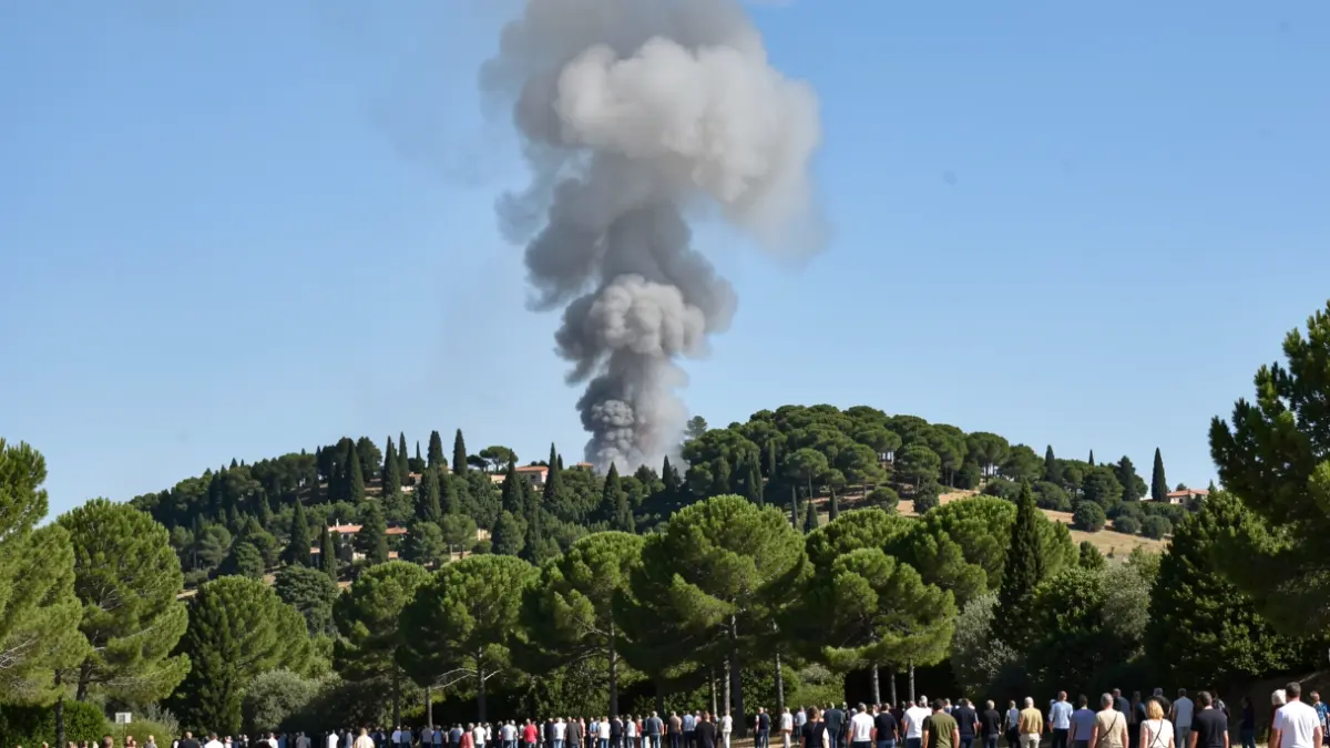Generic image of smoke over a vegetation area.