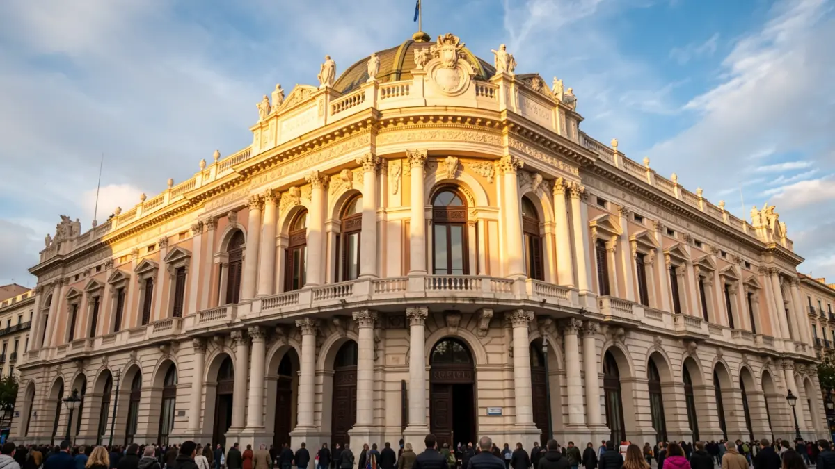 Imagen genérica de la fachada del Palau de les Comunicacions en València.