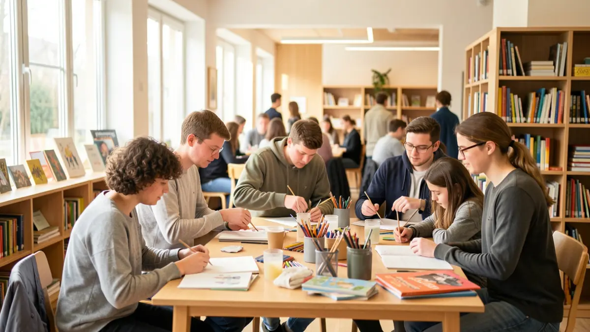 Imatge genèrica d'un taller de formació per a joves en un centre social.