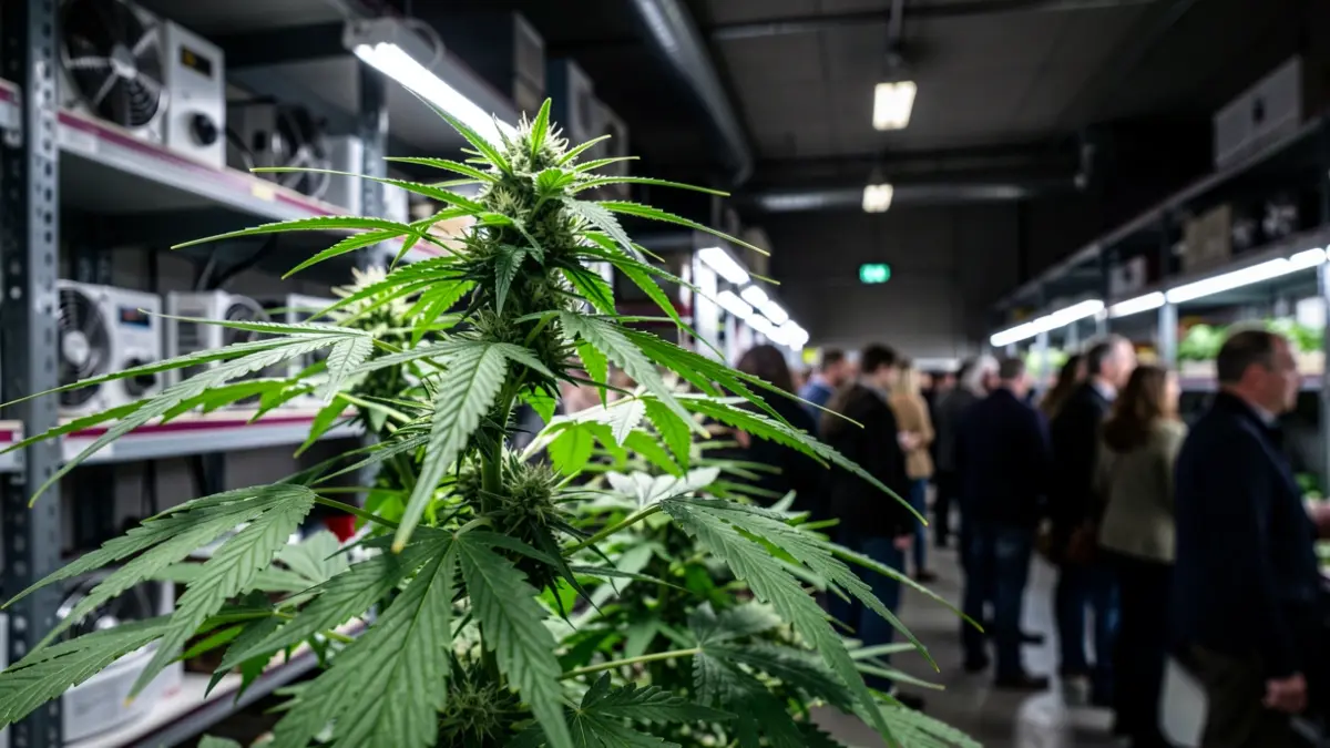 Generic image of cannabis plants in an indoor cultivation.