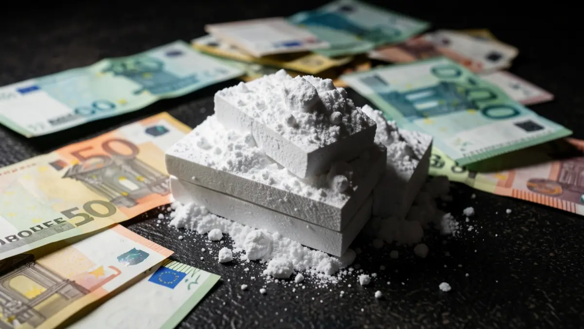 Imatge genèrica de cocaïna i diners.