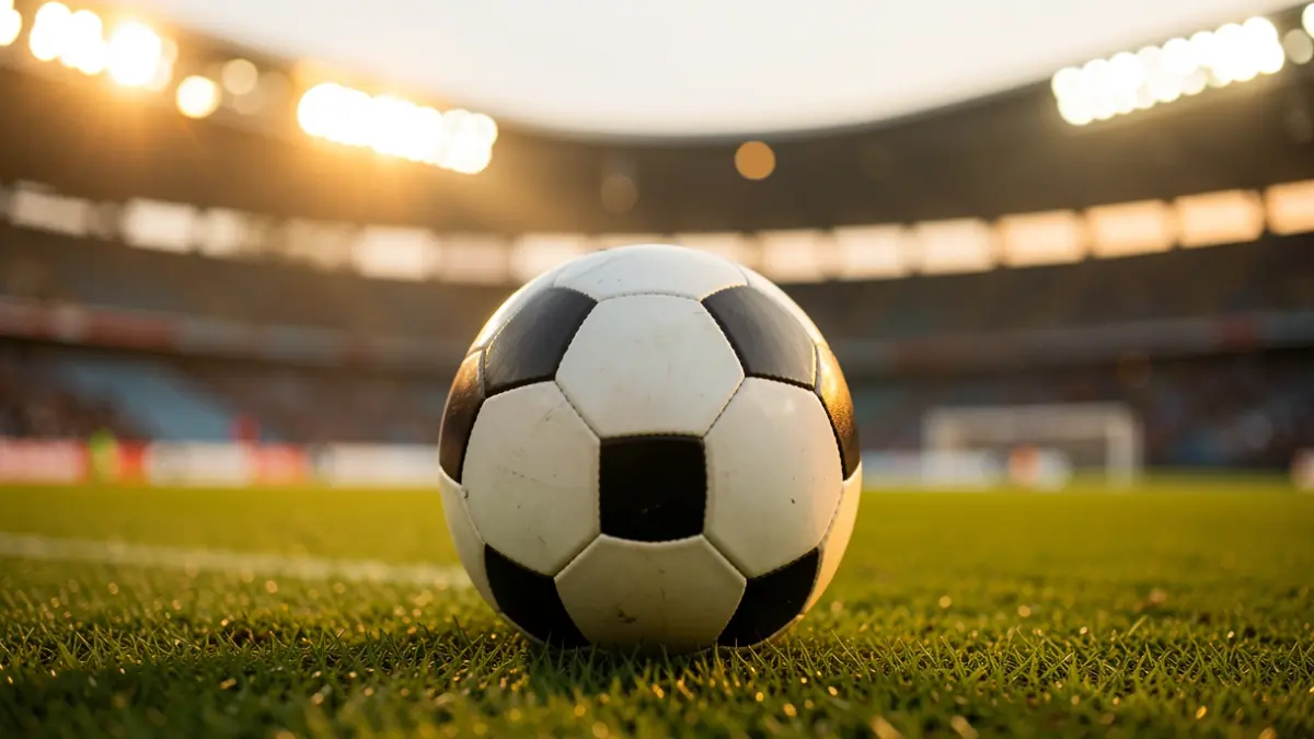 Imagen genérica de un balón de fútbol sobre el césped de un estadio.