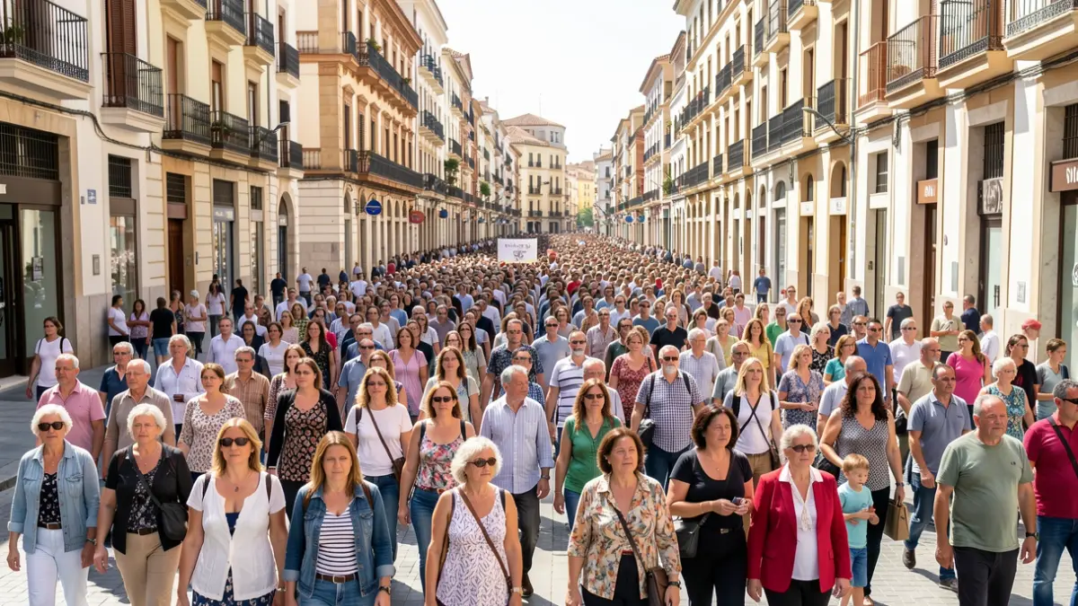 Imatge genèrica d'una manifestació de docents i famílies a València.