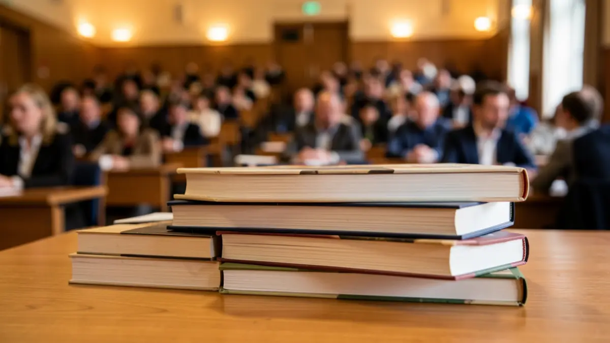 Imatge genèrica de llibres sobre una taula.