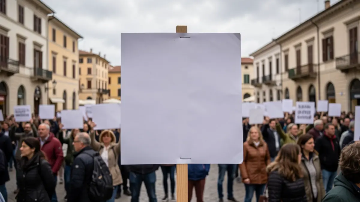 Generic image of protesters with signs.