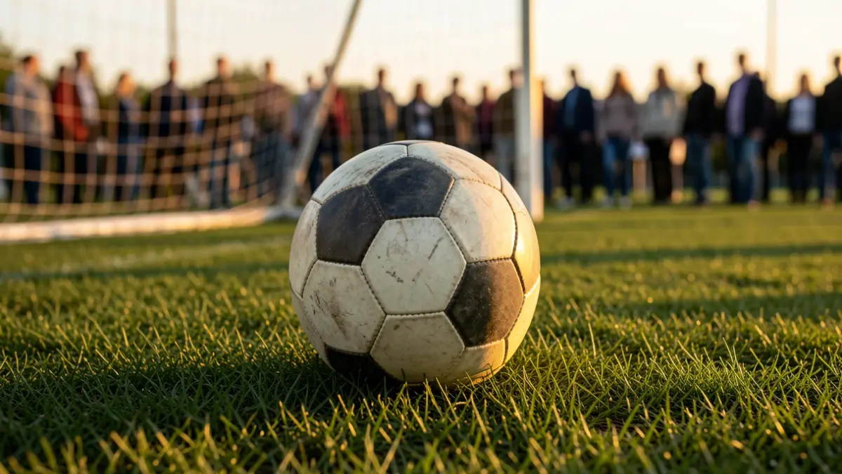 Generic image of a soccer ball on grass.