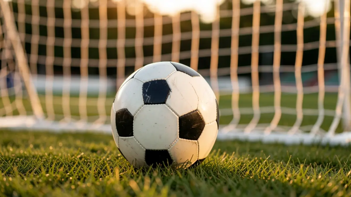 Imatge genèrica d'una pilota de futbol i una porteria.