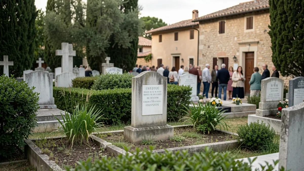 Generic image of a memorial space in a cemetery.