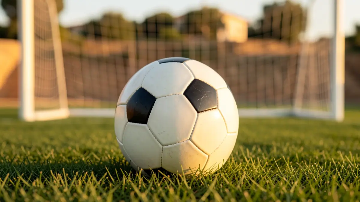 Generic image of a soccer ball on a field.