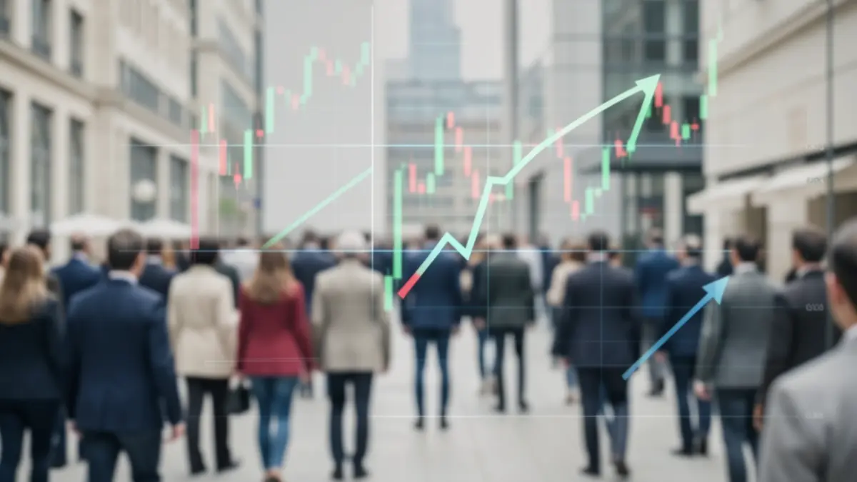 Imagen genérica de movimiento financiero y venta de acciones.