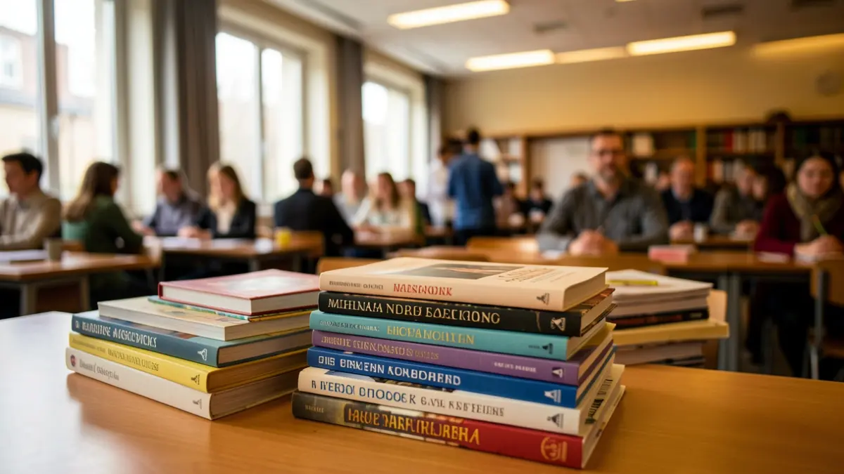 Generic image of books and educational materials in a classroom.