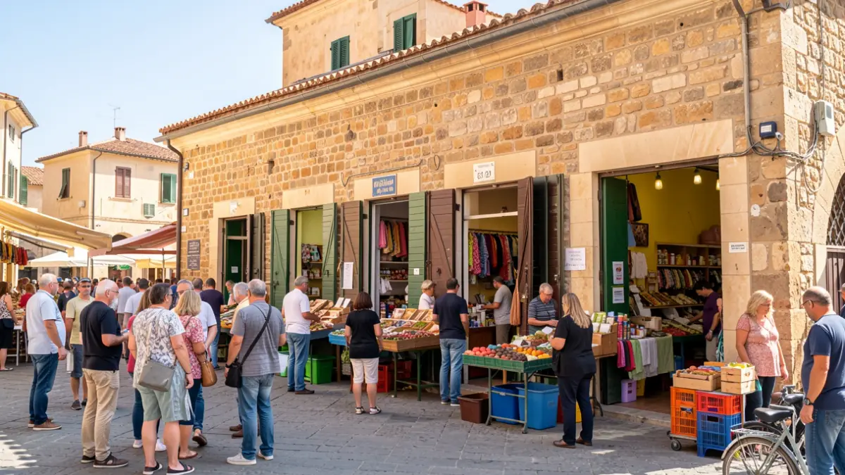Generic image of a Mediterranean municipal market.