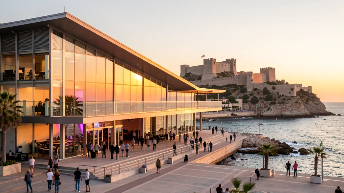 Imagen genérica de un recinto de conciertos en Alicante con el Castillo de Santa Bárbara al fondo.