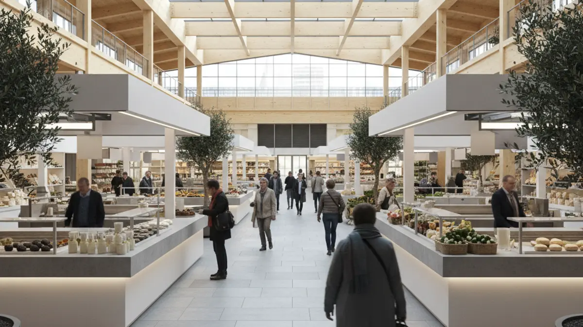 Image of the new Sant Joan d'Alacant market, featuring a modern and spacious design.