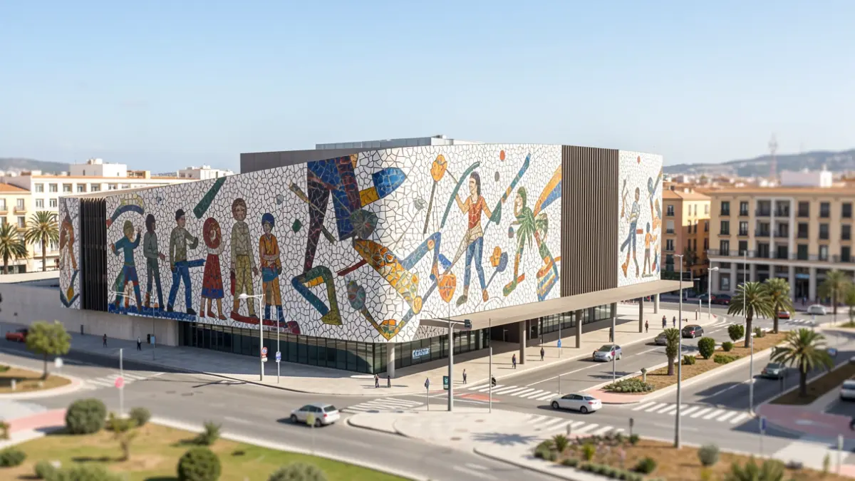 Imagen del futuro Palacio de Congresos de Elche con diseño 'Trencadís'.