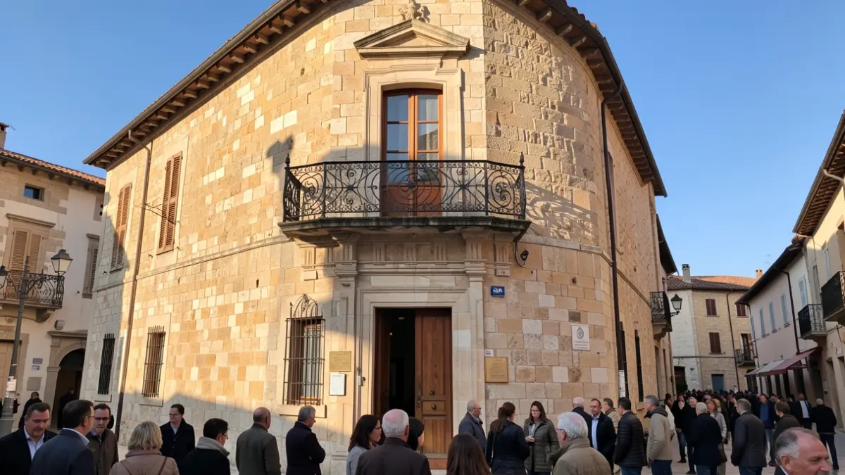 Facade of the Mislata Town Hall on a sunny afternoon.