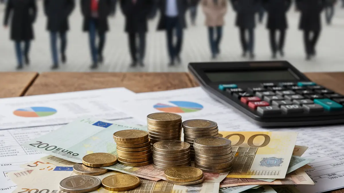 Generic image of money and financial documents, representing municipal savings and debt management.