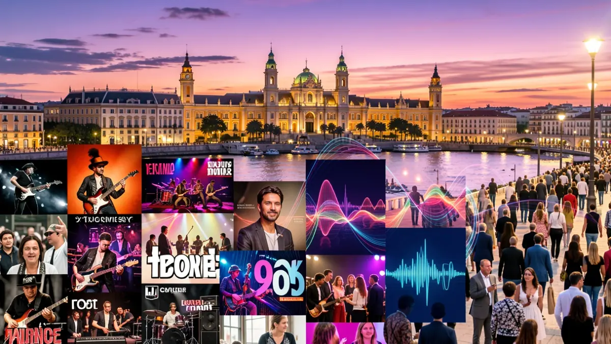 Imatge genèrica d'un collage musical que representa diferents èpoques i estils.