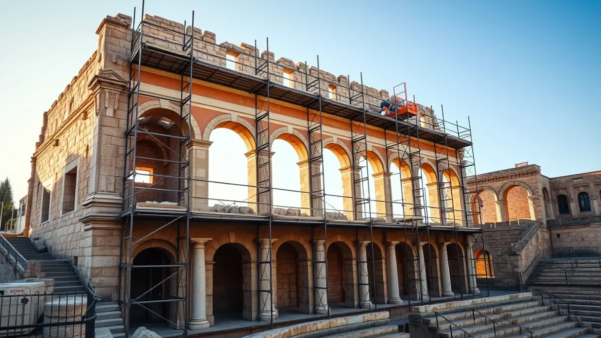 Image of the Roman Theater of Sagunto with improvement and capacity expansion works.