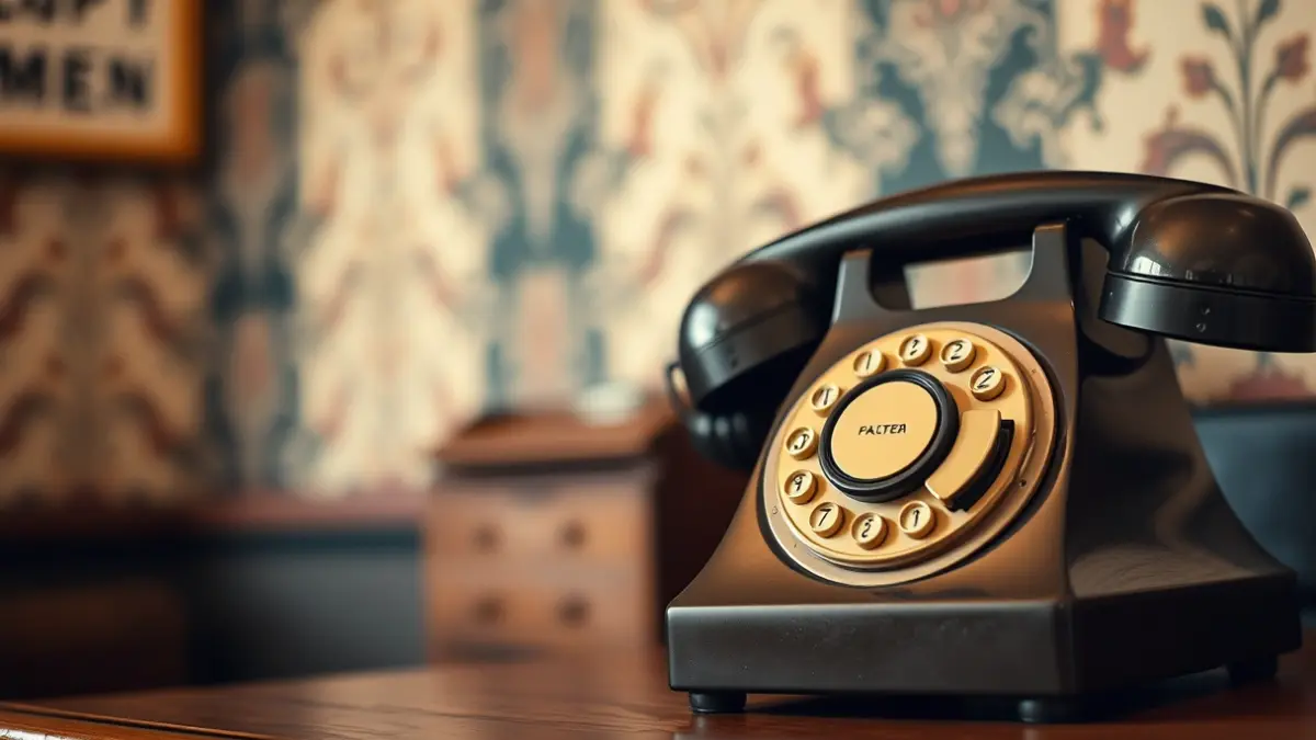 Generic image of an antique rotary telephone on a wooden desk.