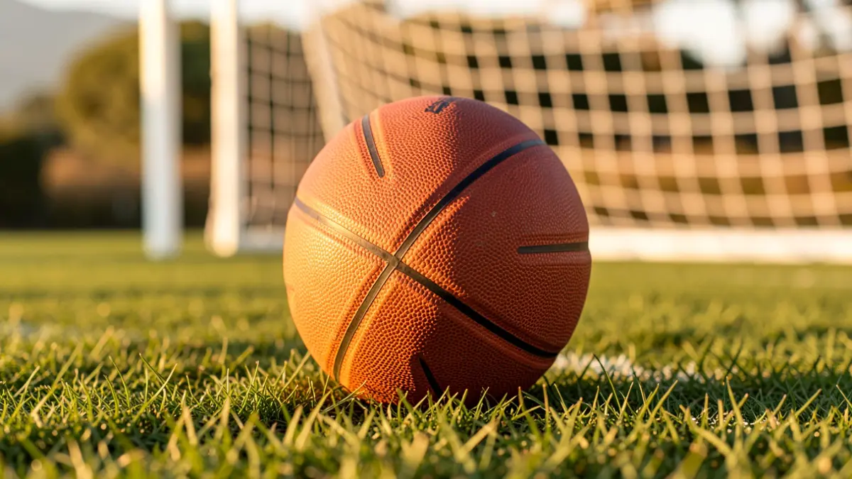 Generic image of a basketball on grass.