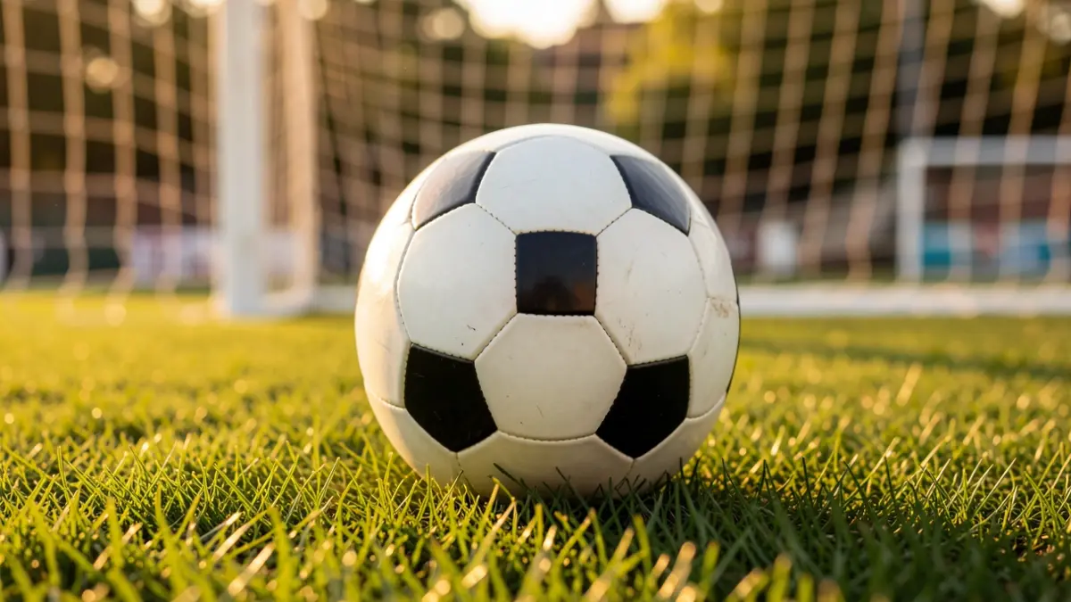 Imatge genèrica d'una pilota de futbol sobre la gespa d'un estadi.