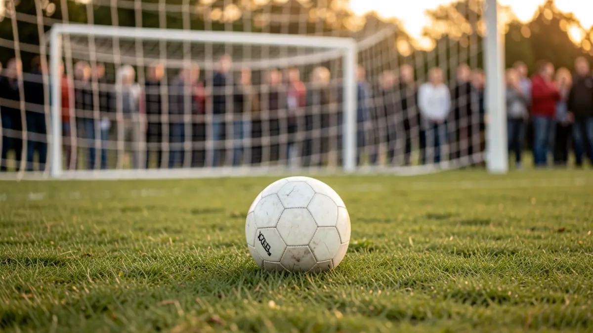 Imatge genèrica d'una pilota de futbol i una porteria.