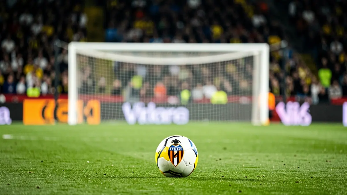 Imatge genèrica d'un camp de futbol amb una pilota i la porteria al fons.