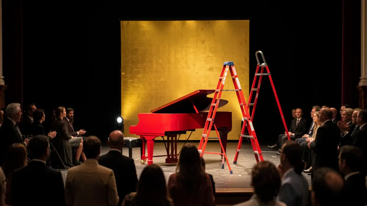 Imagen genérica de un escenario de teatro con elementos escénicos.