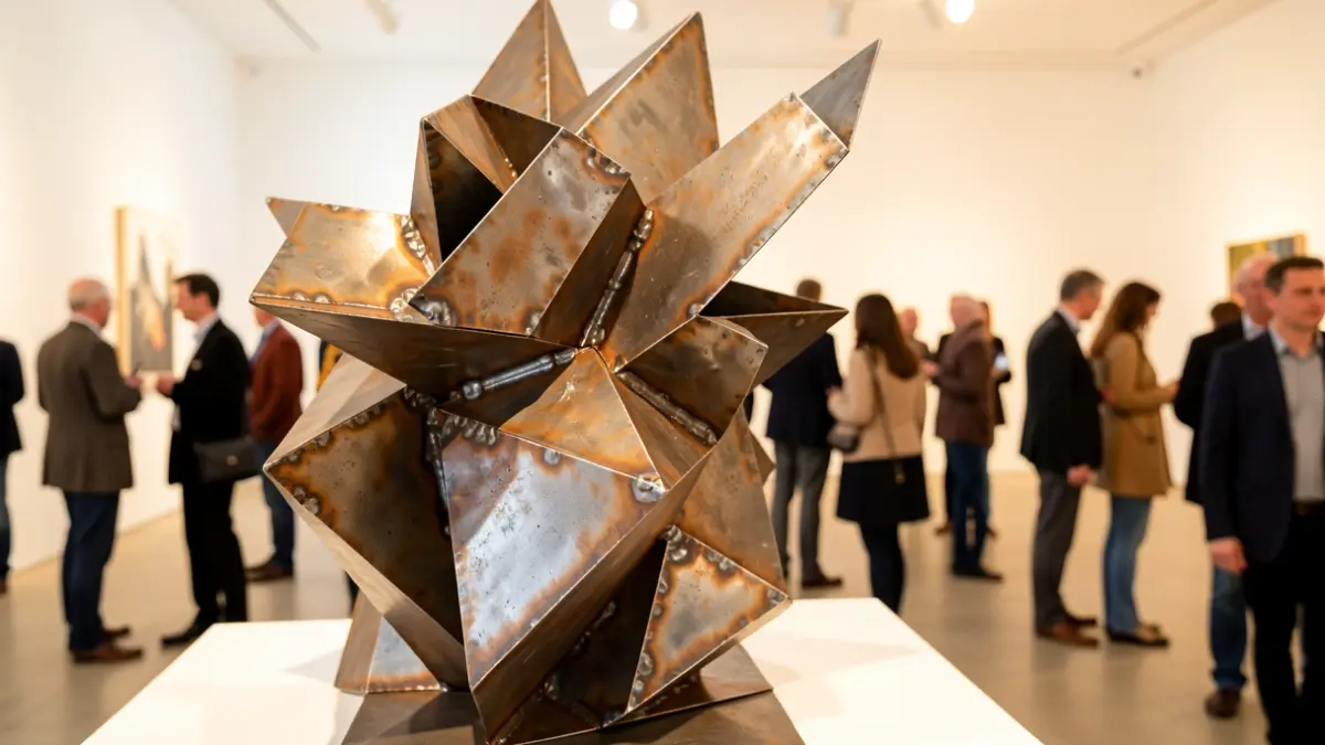 Imagen genérica de una escultura contemporánea de hierro.