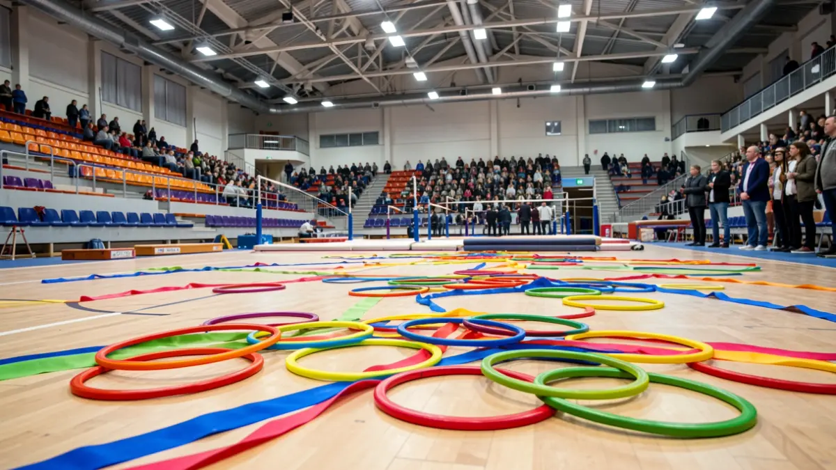 Imagen genérica de equipos de gimnasia rítmica.