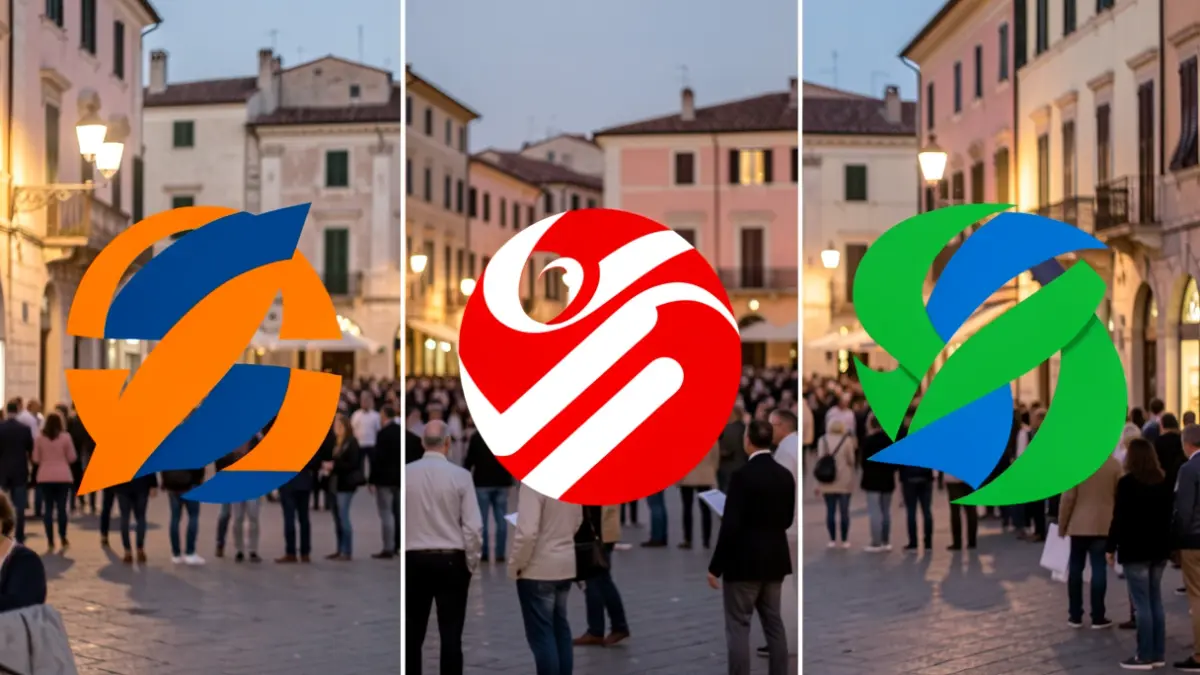 Imagen genérica de tres actos políticos simultáneos en una plaza de Gandia.